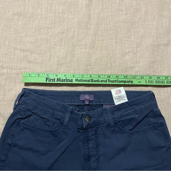 NYDJ Women's Straight Leg Blue Chino Pants Size 12 Lift Tuck Business Casual - Picture 7 of 8